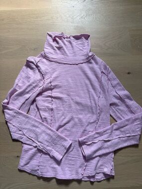 We The Free Pastel Pink Knit Turtleneck